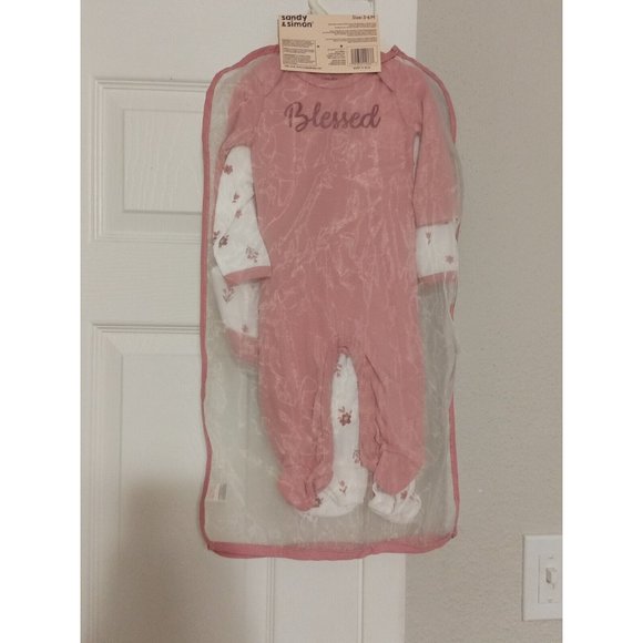 New Baby Girl Sandy And Simon Pink/White 9-piece Set Size 3-6 Months - Picture 4 of 6